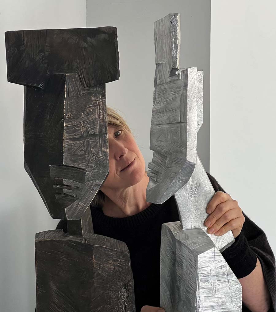 Fetischkopf, Bronze oder Aluminiumguss, Höhe 66cm