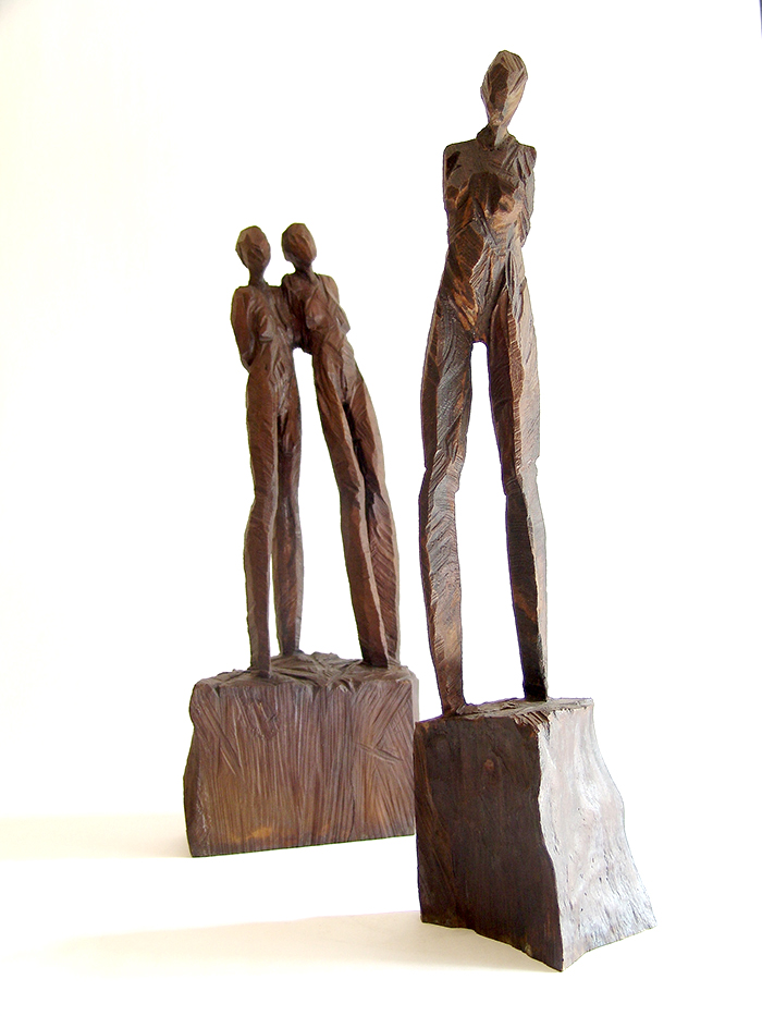 Zwei und Eine, Bronze, Höhe 53,5cm