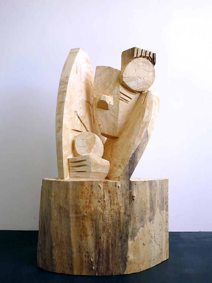 Mutter und Kind, Pappel, H 88cm