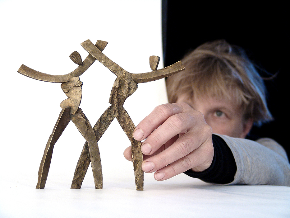 Miteinander V, Bronze, Höhe 17,5cm