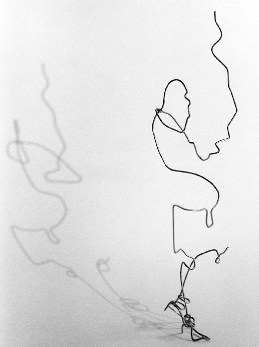 Raucher, Draht, Höhe 22cm