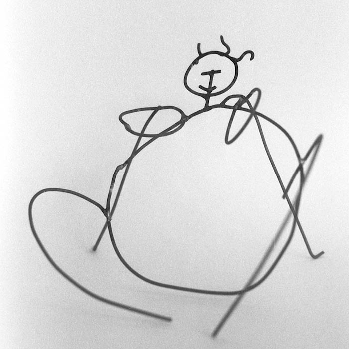 Badende I, Draht, Höhe 13cm