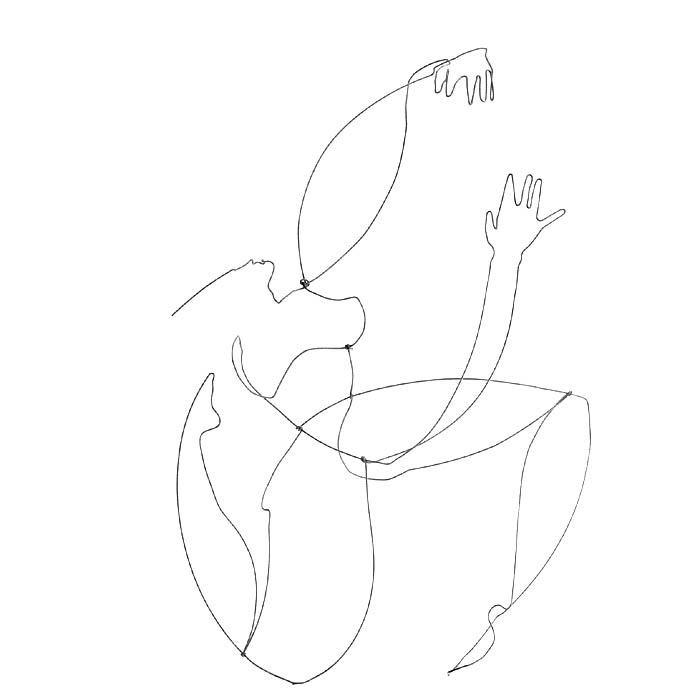 Am Morgen, Draht, Höhe 35cm