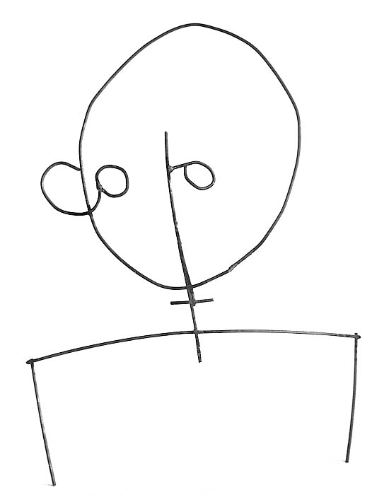 Kindskopf, Draht, Höhe ca. 23cm