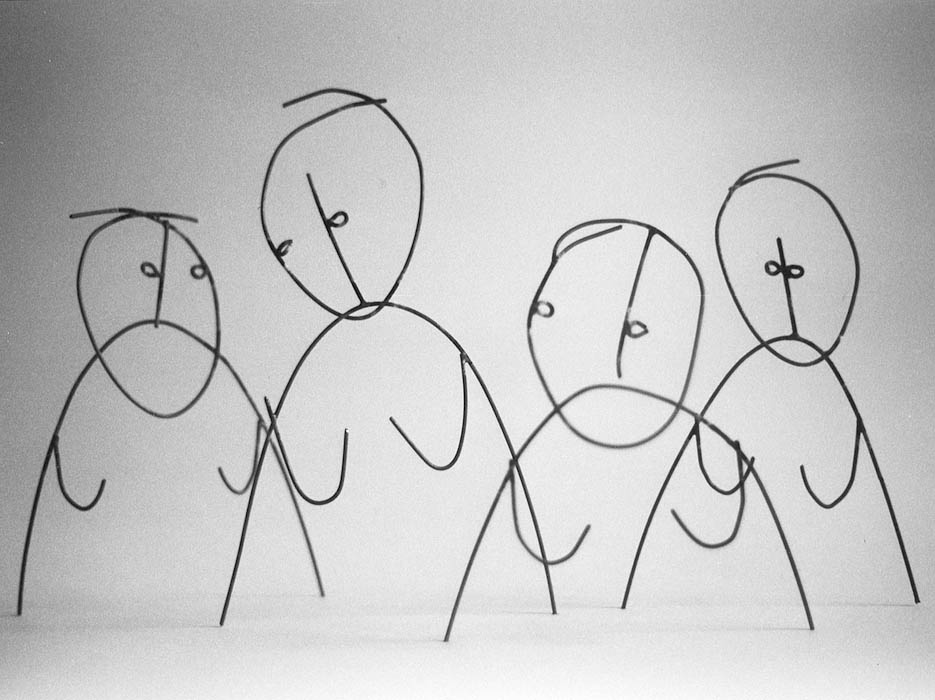 Vier Schwestern, Draht, Höhe 23,5cm