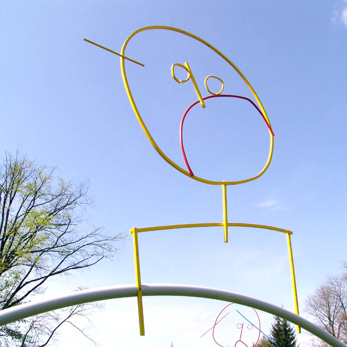 Kindskopf, Stahl lackiert, Höhe ca. 300cm