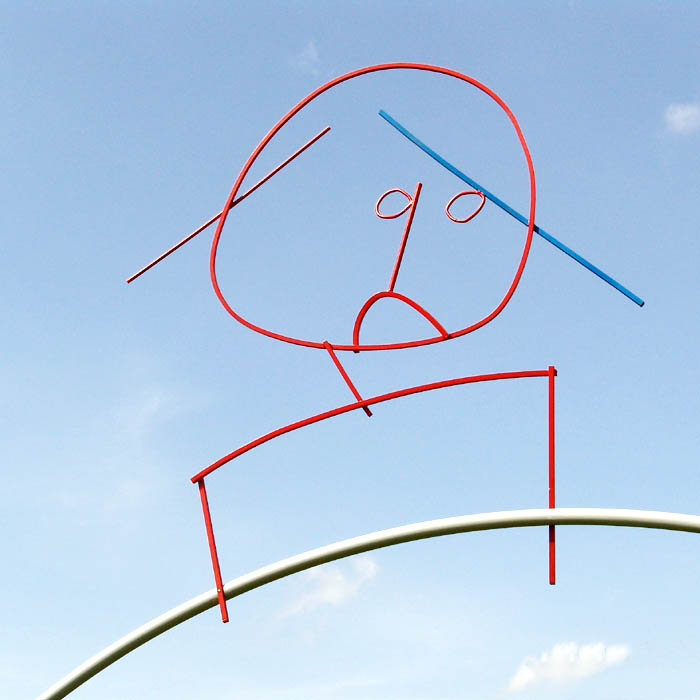 Kindskopf, Stahl lackiert, Höhe ca. 300cm